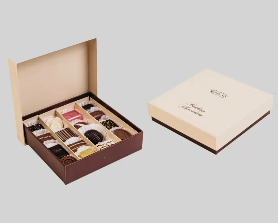 Cadeau 16 szemes bonbonválogatás keményfedeles díszdobozban, 200 g