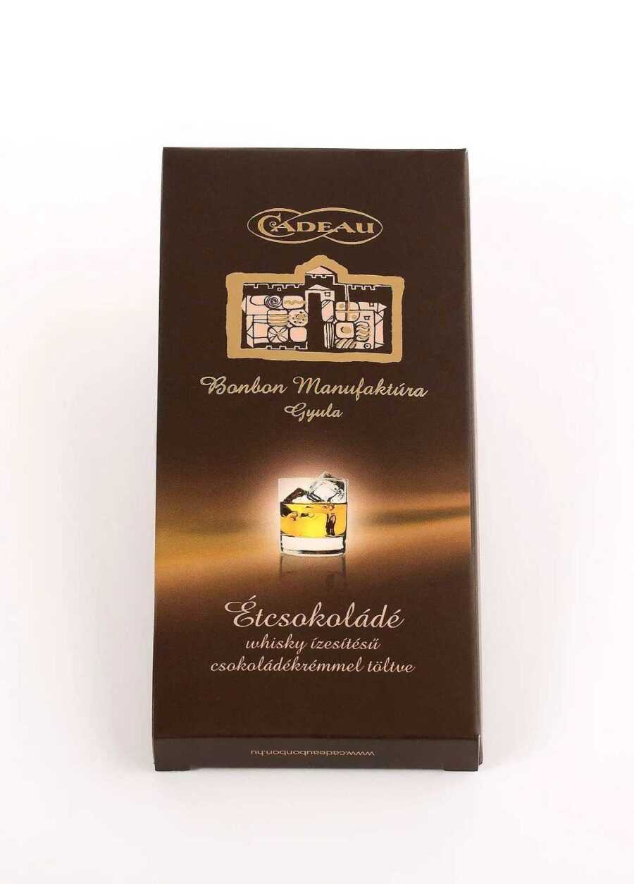 Cadeau étcsokoládé whiskys krémmel töltve