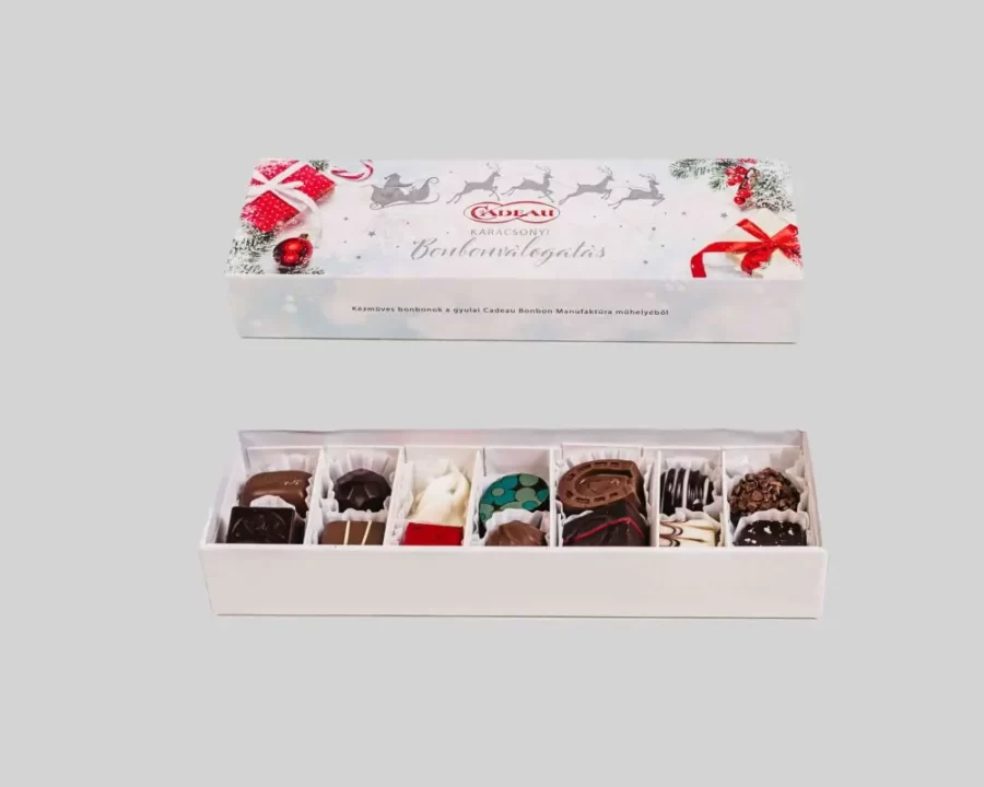 Cadeau 14 szemes karácsonyi bonbonválogatás díszdobozban, 160 g