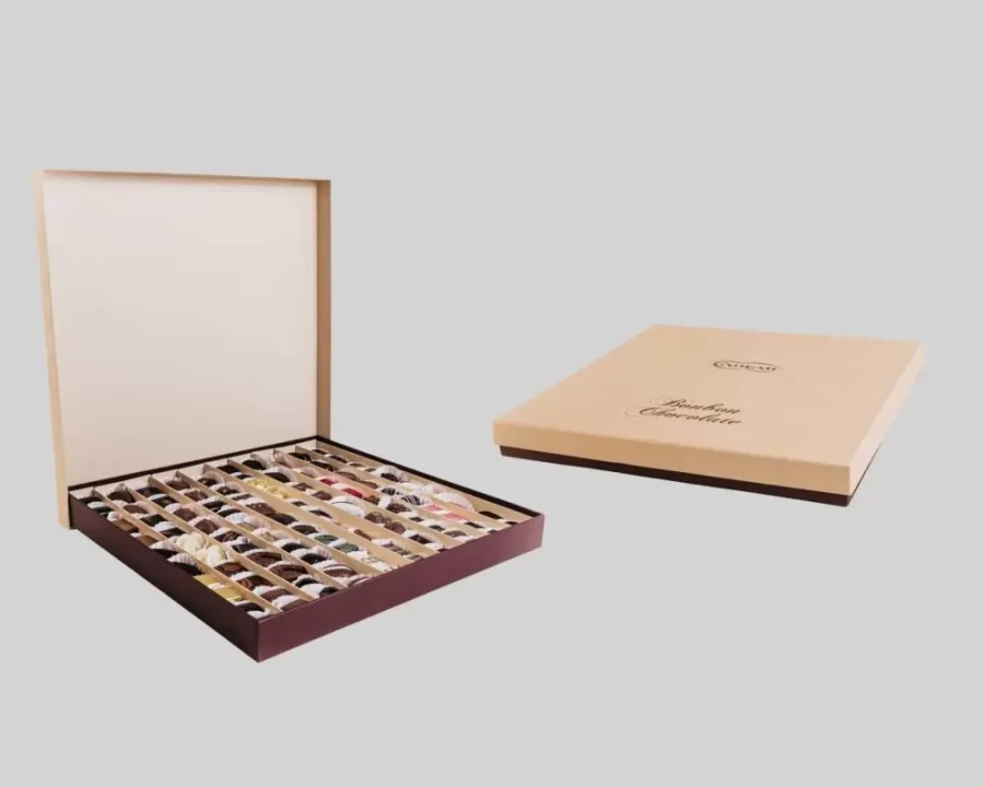 Cadeau 100 szemes bonbonválogatás keményfedeles díszdobozban, 1300 g