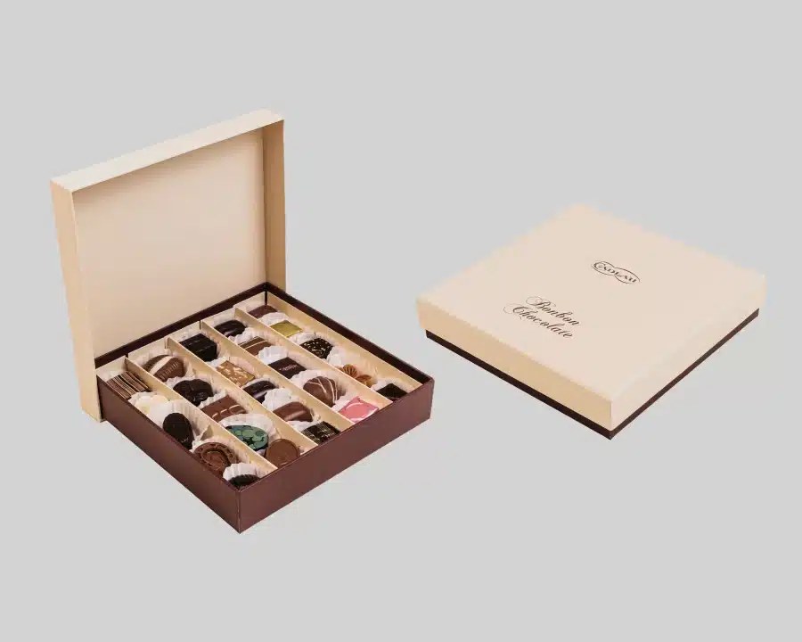 Cadeau 25 szemes bonbonválogatás keményfedeles díszdobozban, 320 g