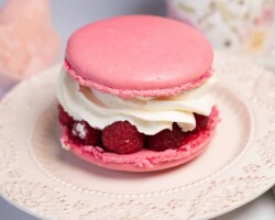 Málnás macro macaron